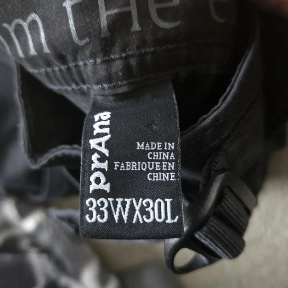 PrAna Bundle of 2 Cargo Mens Pants Nylon Black & Green Size 33x30 - Picture 8 of 12